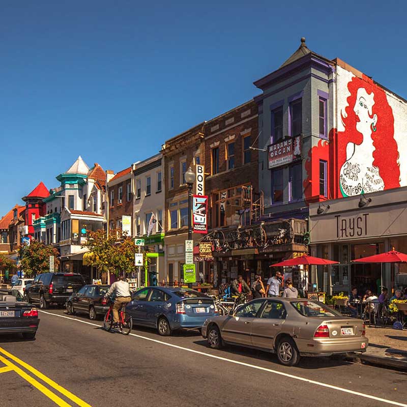 Shops and cafes 